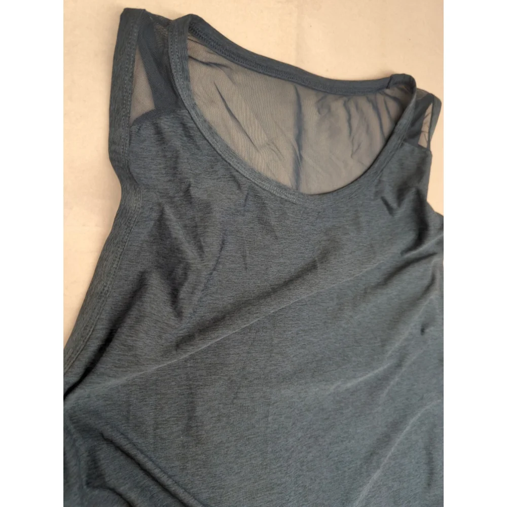 Women's Reebok Tank Top XL Blue Gray Sleeveless